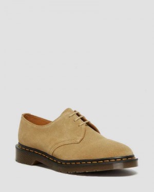 Beige Dr. Martens 1461 Buck Suede Oxford Shoes | ROHNP8396