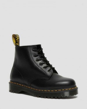 Black Dr. Martens 101 Bex Smooth Leather Ankle Boots | FVCIA5943