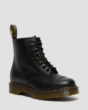 Black Dr. Martens 1460 Bex Toe Cap Lace Up Boots | XQIEF5019