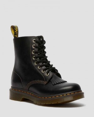 Black Dr. Martens 1460 Pascal Abruzzo Leather Boots | XCDVS7523