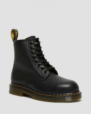 Black Dr. Martens 1460 Slip Resistant Steel Toe Boots | EXUGO4062