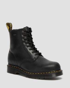 Black Dr. Martens 1460 Waterproof Lace Up Boots | DBCOH4360