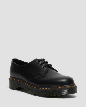 Black Dr. Martens 1461 Bex Smooth Leather Oxford Shoes | CYZJI4197