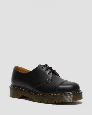 Black Dr. Martens 1461 Bex Toe Cap Oxford Shoes | GKNCP2346