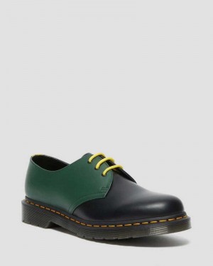 Black Dr. Martens 1461 Contrast Smooth Leather Oxford Shoes | CUPDZ5804