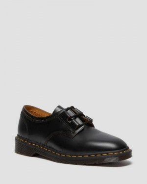 Black Dr. Martens 1461 Ghillie Leather Oxford Shoes | YAFIZ2539