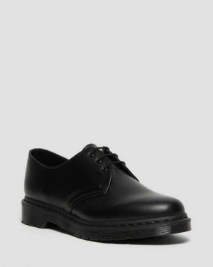 Black Dr. Martens 1461 Mono Smooth Leather Oxford Shoes | PTYVL3512