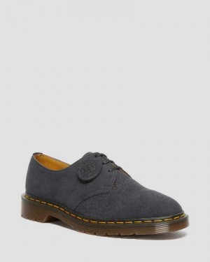 Black Dr. Martens 1461 Nubuck Leather Oxford Shoes | PTSNK4162