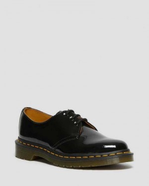 Black Dr. Martens 1461 Patent Leather Oxford Shoes | BURHF0783