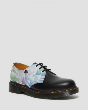 Black Dr. Martens 1461 The National Gallery Seurat Oxford Shoes | DTFLG5203