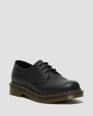 Black Dr. Martens 1461 Virginia Leather Oxford Shoes | WTEOL4398