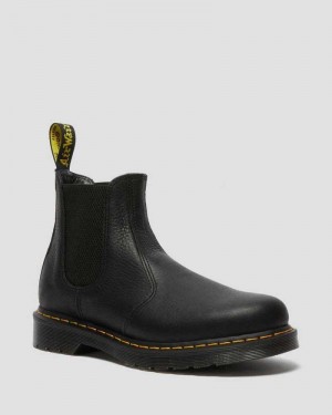 Black Dr. Martens 2976 Ambassador Leather Chelsea Boots | EZROV3965