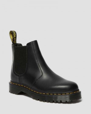 Black Dr. Martens 2976 Bex Smooth Leather Chelsea Boots | ZLUGT6201