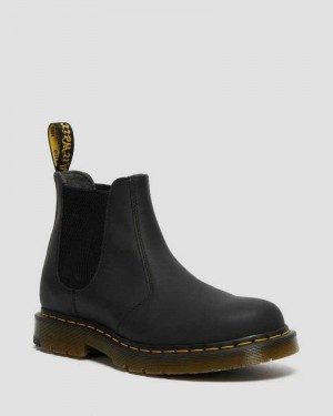 Black Dr. Martens 2976 DM's Wintergrip Chelsea Boots | NWXUG3981