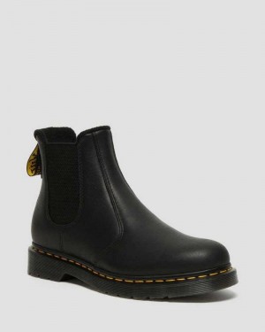 Black Dr. Martens 2976 Warmwair Leather Chelsea Boots | TEGLM1854