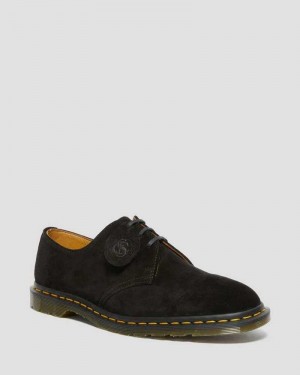 Black Dr. Martens Archie II Suede Oxford Shoes | TDESV7453