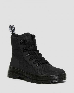 Black Dr. Martens Combs Poly Casual Boots | YWZRN4052