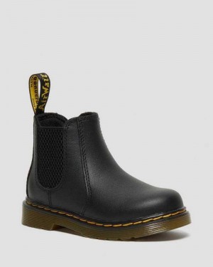 Black Dr. Martens Infant/Toddler 2976 Softy T Leather Chelsea Boots | CGWTS7283