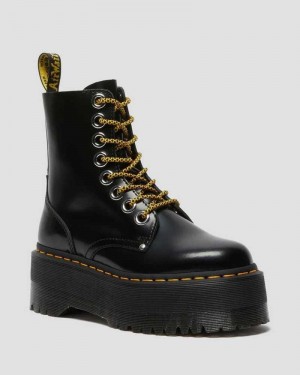 Black Dr. Martens Jadon Max Platform Boots | VEBWQ8376