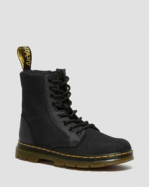 Black Dr. Martens Junior Combs Extra Tough Poly Casual Boots | RCSZM4256