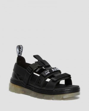 Black Dr. Martens Pearson Iced Casual Sandals | MOWBD7459