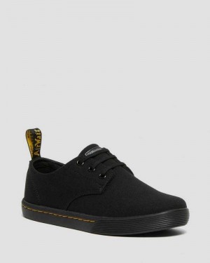 Black Dr. Martens Santanita Canvas Casual Shoes | KUSDI3069