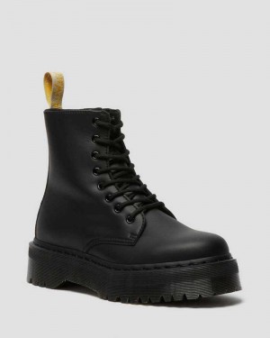 Black Dr. Martens Vegan Jadon II Mono Platform Boots | DLUKJ1362