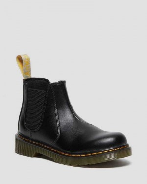 Black Dr. Martens Vegan Junior 2976 Chelsea Boots | RVUSD9705