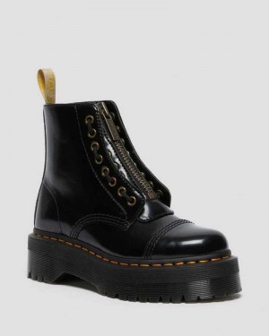 Black Dr. Martens Vegan Sinclair Platform Boots | LYMGN1392