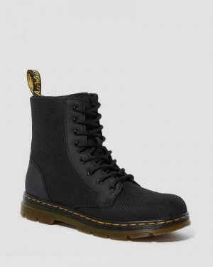 Black Dr. Martens Youth Combs Extra Tough Poly Casual Boots | SFPAB5741