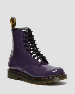 Blackcurrant Patent Lamper Dr. Martens 1460 Patent Leather Lace Up Boots | WCZGI8349