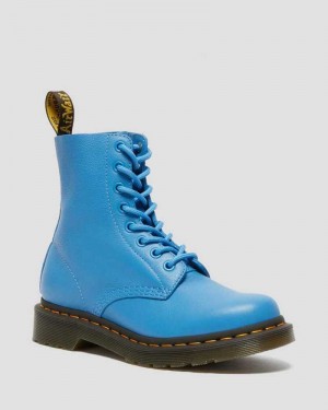 Blue Dr. Martens 1460 Pascal Virginia Leather Boots | OVBDX9462