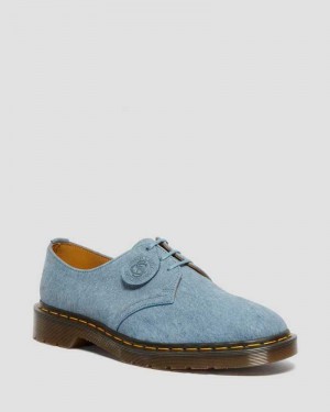 Blue Dr. Martens 1461 Nubuck Leather Oxford Shoes | VOMJY8649