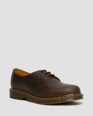 Brown Dr. Martens 1461 Crazy Horse Leather Oxford Shoes | WZHIX9213