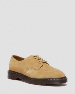 Brown Dr. Martens 2046 Suede Oxford Shoes | UFQHB3078