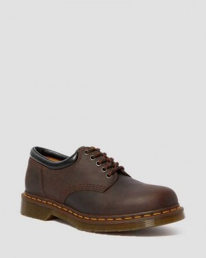 Brown Dr. Martens 8053 Crazy Horse Leather Casual Shoes | DOYUZ0856