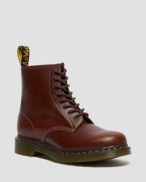 Brown / Black Dr. Martens 1460 Abruzzo Leather Lace Up Boots | RVZXT3604