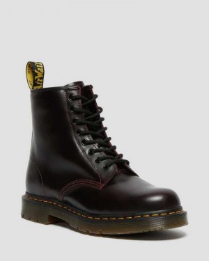 Burgundy Dr. Martens 1460 Slip Resistant Atlas Leather Lace Up Boots | HAINY5891