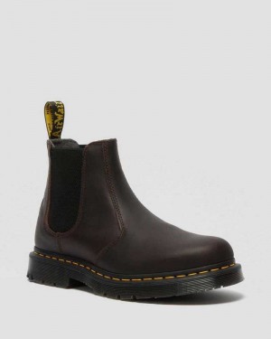 Cocoa Snowplow Dr. Martens 2976 DM's Wintergrip Chelsea Boots | FNPMS8693