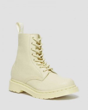 Cream Dr. Martens 1460 Pascal Mono Lace Up Boots | LYXPM7569