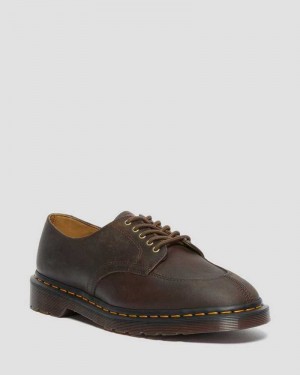 Dark Brown Dr. Martens 2046 Crazy Horse Leather Oxford Shoes | FYOMU5168