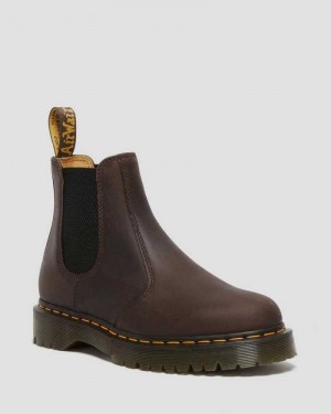 Dark Brown Dr. Martens 2976 Bex Crazy Horse Chelsea Boots | NCTDG8407