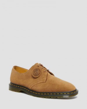 Dark Brown Dr. Martens Archie II Suede Oxford Shoes | AOTPE9603