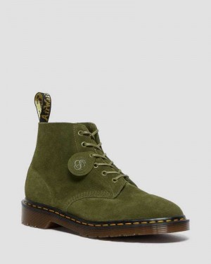 Green Dr. Martens 101 Suede Ankle Boots | INLBX2480