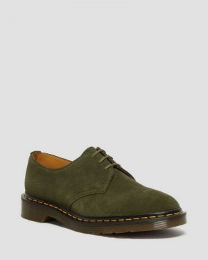 Green Dr. Martens 1461 Buck Suede Oxford Shoes | NOIUZ8965