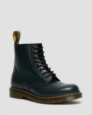 Navy Dr. Martens 1460 Smooth Leather Lace Up Boots | UIMDY1704