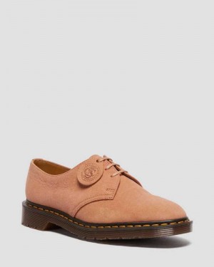 Pink Dr. Martens 1461 Nubuck Leather Oxford Shoes | GFBTM1096