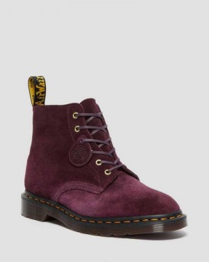 Purple Dr. Martens 101 Suede Ankle Boots | TQUYC4793