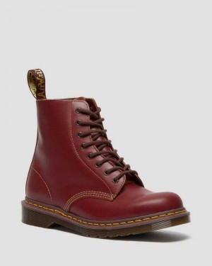 Red Dr. Martens 1460 Vintage Lace Up Boots | ESMZF5321