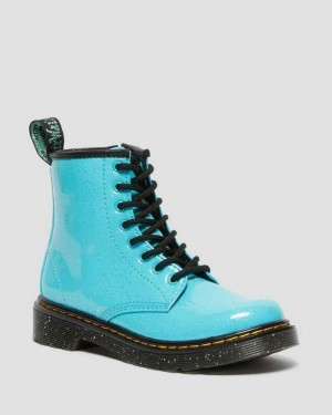 Turquoise Dr. Martens Junior 1460 Glitter Lace Up Boots | ZHOKA5817